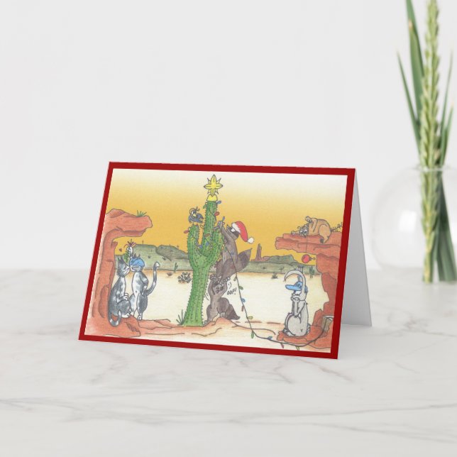 Arizona solnedgånghelgdag helgkort (Framsida)