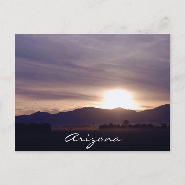 Arizona solnedgångvykort vykort (Framsida)