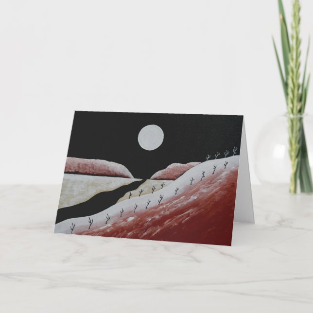 Arizona Southwest Desert Folk Art Greeting Card Helgkort (Framsida)