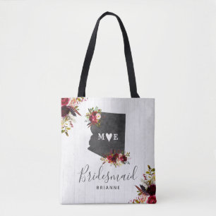 Arizona State Destination Rustic Bröllop Monogram Tygkasse