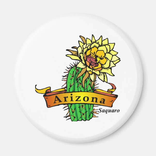 Arizona State Flower - Saguaro Magnet (Framsidan)