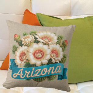 Arizona State Flowers Emblem Kudde