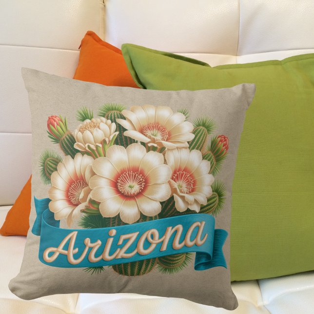 Arizona State Flowers Emblem Kudde (Skapare uppladdad)