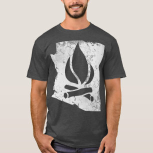 Arizona State Karta Camping Camp Fire Camper Outrs T Shirt