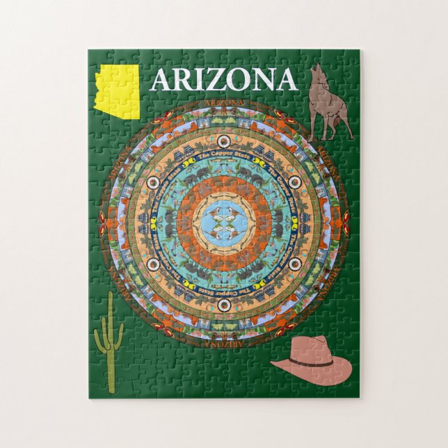 Arizona State Mandala Puzzle Pussel (Vertikal)