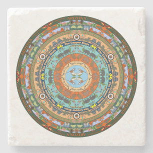 Arizona State Mandala Stone Underlägg