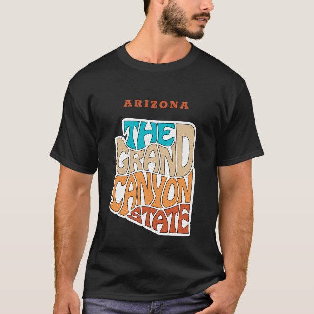 Arizona State Nickname Ord Art T Shirt (Framsida)