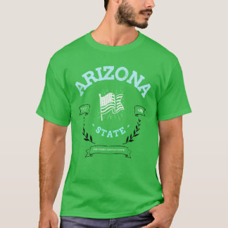 Arizona State Patriotic Badge T Shirt