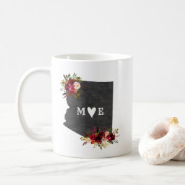 Arizona State Rustic Landsbyggsbröllop Monogram Kaffemugg
