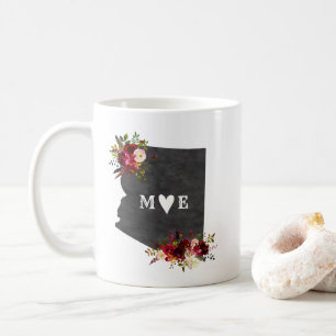 Arizona State Rustic Landsbyggsbröllop Monogram Kaffemugg