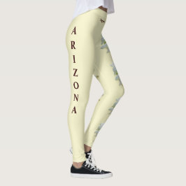 Arizona State Saguaro Blommar Flower Leggings