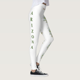 Arizona State Saguaro Blommar Flower Leggings