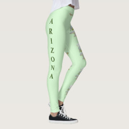 Arizona State Saguaro Blommar Flower Leggings