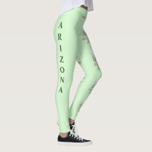 Arizona State Saguaro Blommar Flower Leggings