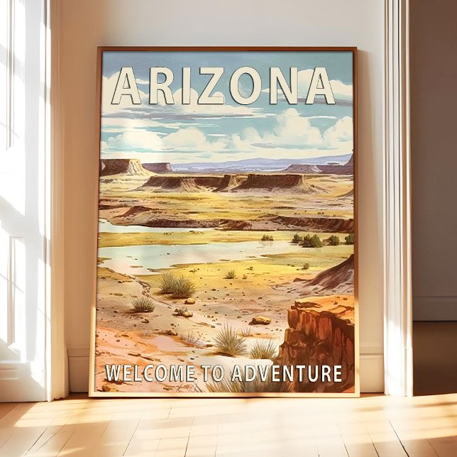 Arizona State Scenery Affisch Konsttryck, Retro Na (Skapare uppladdad)