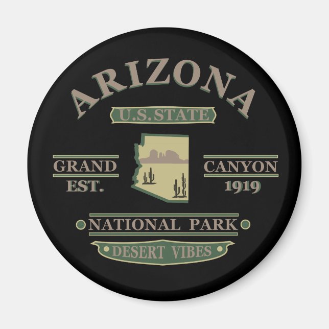 Arizona State Sedona nationalpark grand canyon Magnet (Framsidan)