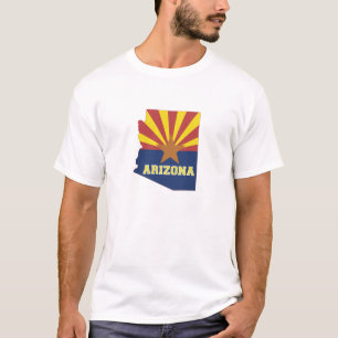 Arizona State Shaped Flagga T-shirt