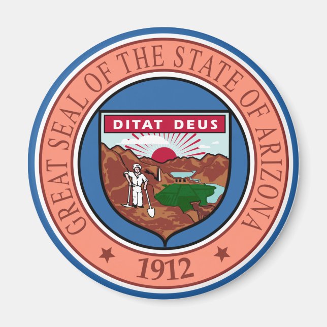 Arizona State sigill USA Magnet (Framsidan)