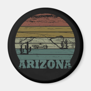 arizona state vintage sunset liggande liggande az magnet