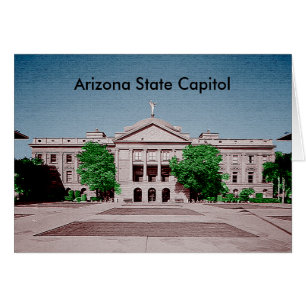 Arizona-staten Huvudstad färgad Hälsningskort