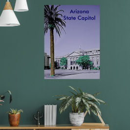 Arizona-staten Huvudstad Retro med beröring av Fär Poster