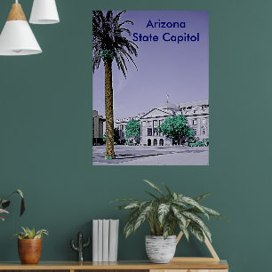 Arizona-staten Huvudstad Retro med beröring av Fär Poster