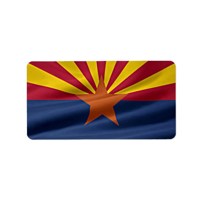 Arizona Statlig flagga Adressetikett (Framsidan)