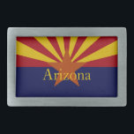Arizona Statlig flagga Anpassningsbar Bälte Buckle<br><div class="desc">En grafik Arizona Statlig flagga-design på ett låsbeslag i bälte.  Bälte-låsbeslaget har anpassadet Arizona.</div>