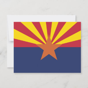 Arizona Statlig flagga Copper Star & Desert Sol Ra Vykort
