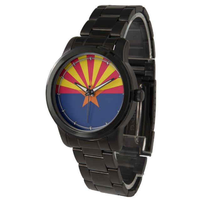 Arizona Statlig flagga Design Decor Armbandsur (Vinklad)
