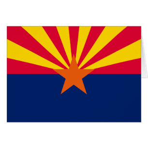 Arizona Statlig flagga Design Hälsningskort