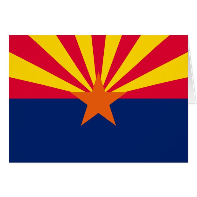Arizona Statlig flagga Design Hälsningskort (Framsidan Horizontal)