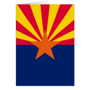 Arizona Statlig flagga Design Hälsningskort