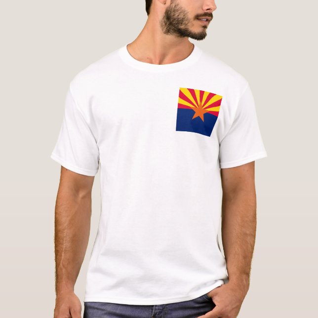 Arizona Statlig flagga Design Tee Shirt (Framsida)