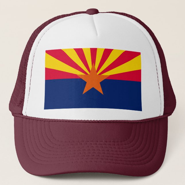 Arizona Statlig flagga Design Truckerkeps (Framsida)