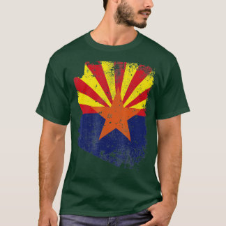 Arizona Statlig flagga Faded Flagga of Arizona T Shirt