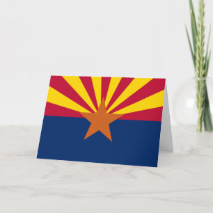 Arizona Statlig flagga-hälsningskort Kort