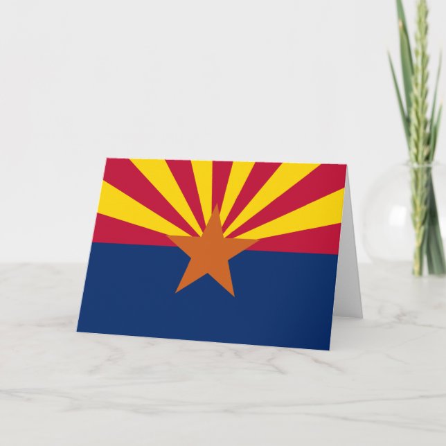 Arizona Statlig flagga-hälsningskort Kort (Framsida)