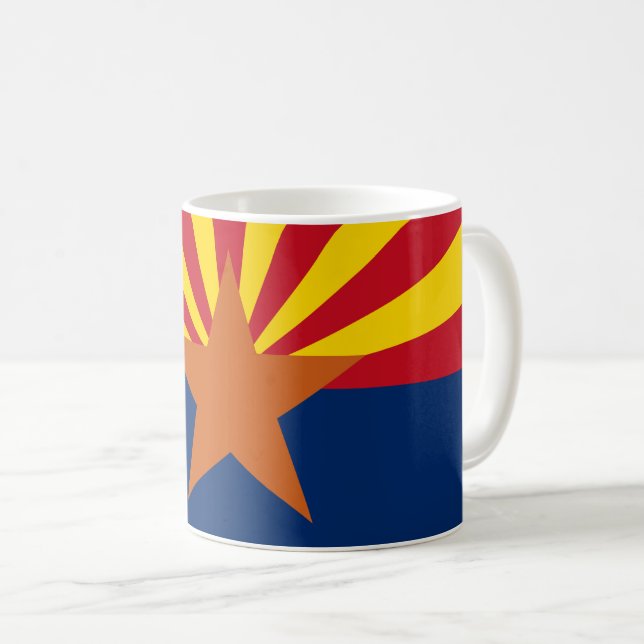 Arizona Statlig flagga Image Kaffemugg (Framsida höger)