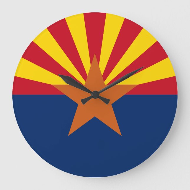 Arizona Statlig flagga Image Stor Klocka (Framsida)