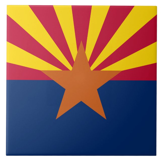 Arizona Statlig flagga Kakelplatta (Framsidan)