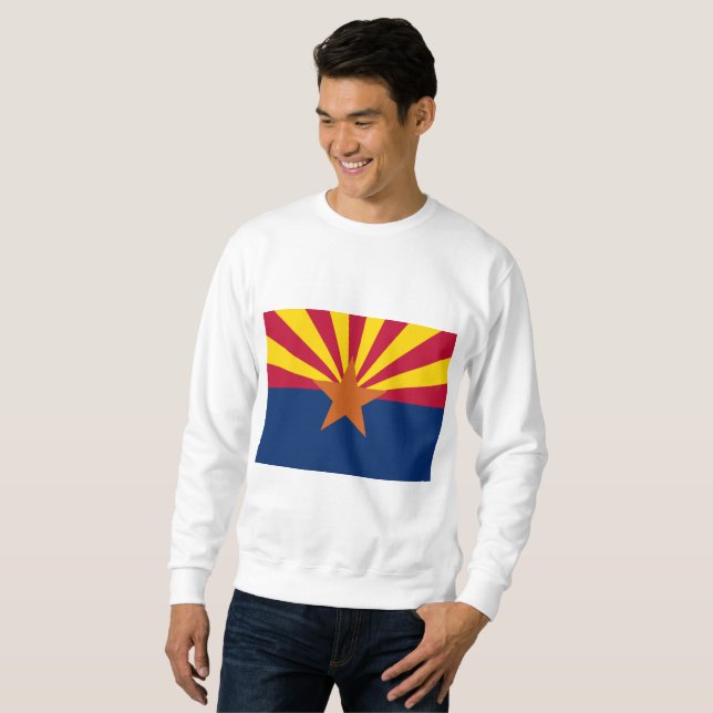 Arizona Statlig flagga Lång Ärmad Tröja (Hel framsida)
