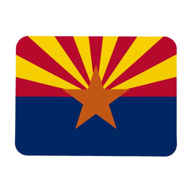 Arizona Statlig flagga Magnet (Horisontell)