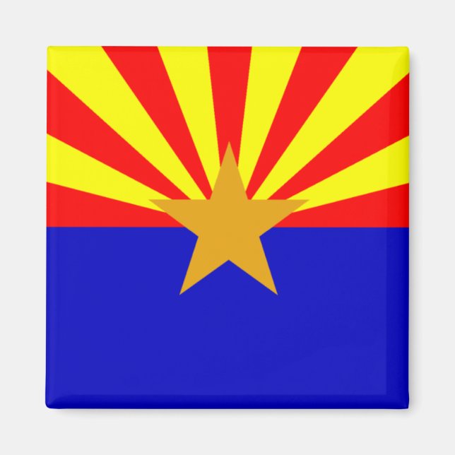 Arizona Statlig flagga Magnet (Framsidan)