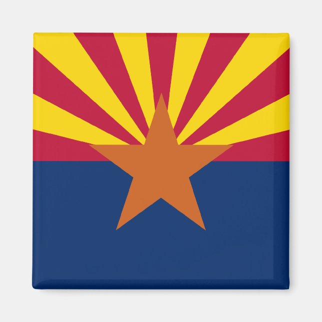 Arizona Statlig flagga Magnet (Framsidan)