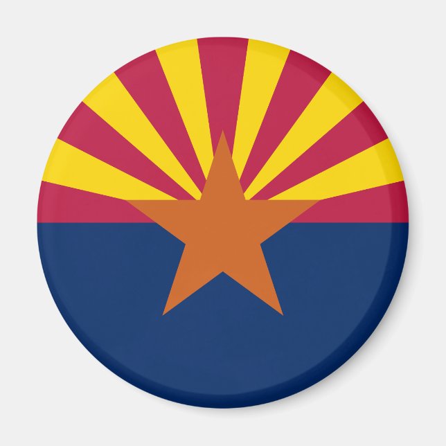 Arizona Statlig flagga Magnet (Framsidan)