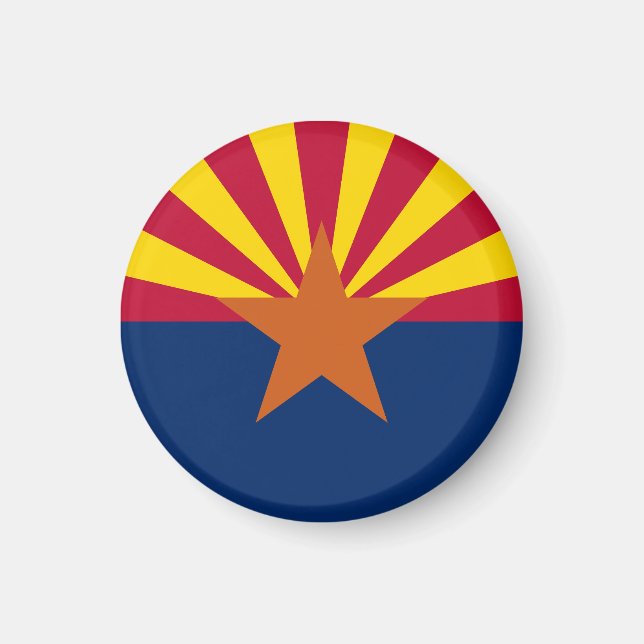 Arizona Statlig flagga Magnet (Framsidan)