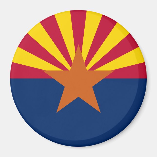 Arizona Statlig flagga Magnet (Framsidan)