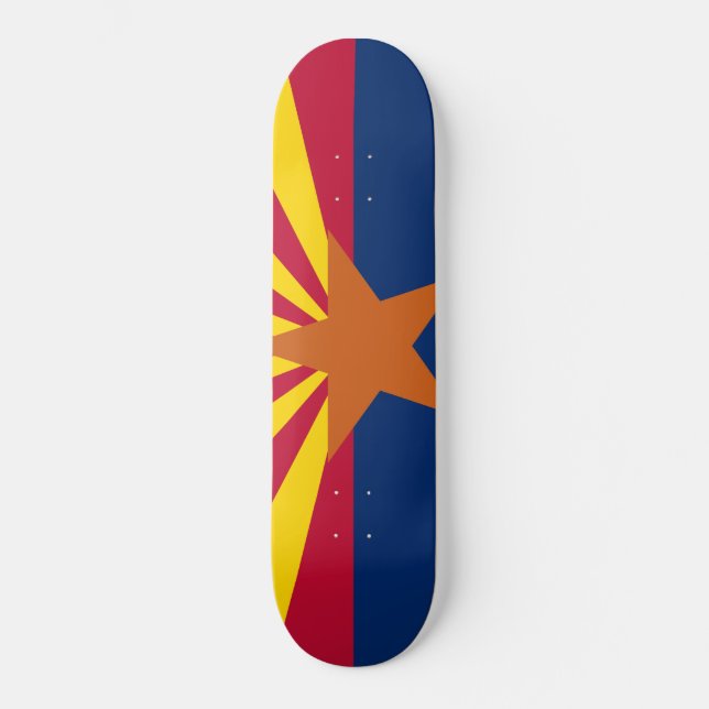 Arizona statlig flagga old school skateboard bräda 18 cm (Framsida)