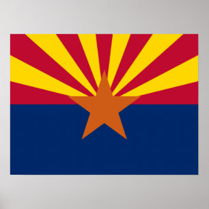 Arizona Statlig flagga Poster